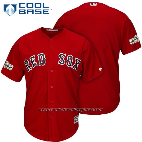 Camiseta Beisbol Hombre Boston Red Sox 2017 Postemporada Rojo Cool Base